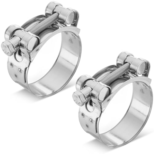 Poppstar 2 Stück Gelenkbolzenschellen Edelstahl Schlauchschellen Spannbereich 48-51mm, Bandbreite 22mm, W4