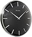 Bulova C4849 Metro Wall Clock, Satin Pewter Finish/Matte Black