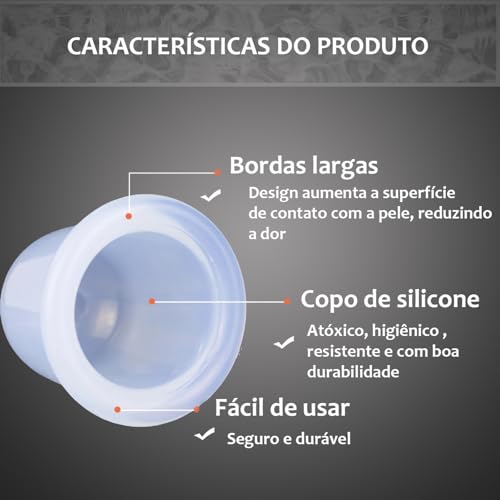 Cupping Ventosa de silicone Massagem Corporal Contra Celulite - Cores (Azul)