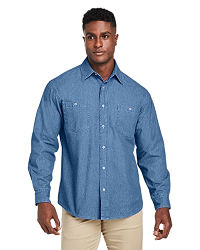 Chemise-veste en denim homme grande taille 4XL couleur bleu clair