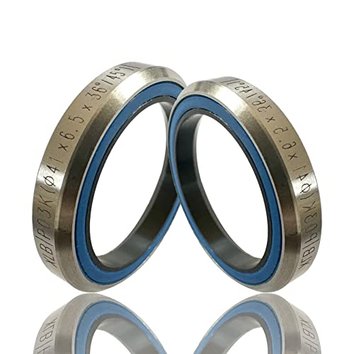 Xlb Po3K Bicycle Bearings, Steel Ring Bike Headset Bearings, 41Mm X 30.15Mm X6.5Mm Blue Sealing Ring, Inner Ring Blackened Sealed Bearings Single Repair Accessory For Mountain Road Bike #TOP3