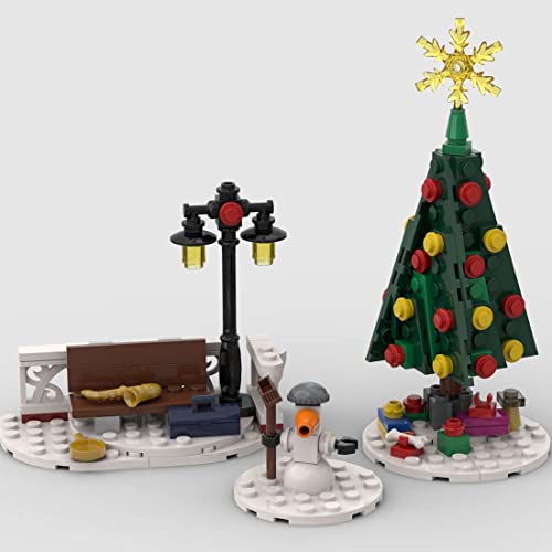 YYGE Modular Weihnachten Kleiner Winter Rathaus Baustein Satz, 1049+Teile Baustein Modell Bausatz kompatibel mit Lego – Bild 3