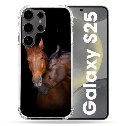 Coque Samsung S25 Antichoc Motif Cheval Marron Idéale pour les Sorties Nature
