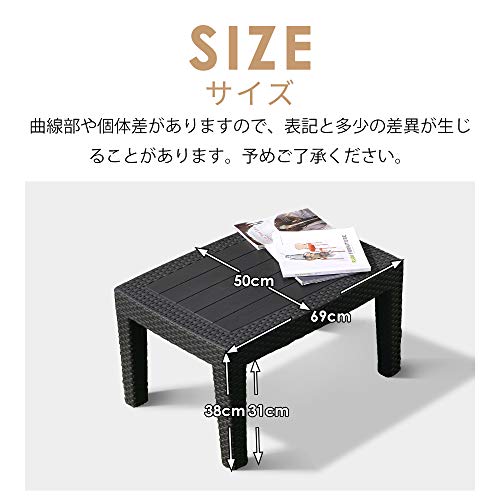 ガーデンソファー ガーデンテーブル ラタン調 屋外 ガーデンチェアー 4点セット ガーデンテーブルセット ねじなし 耐荷重150kg 高級ソファー 四人掛け 組み立簡単 おしゃれ家具【7日以内に配達】 6枚目