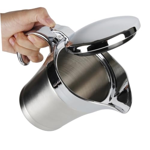 NUOBESTY Dispensador de Aceite de Acero Inoxidable Tapa para Cocina Vinagre y Salsa Botella Dosificadora para Restaurante y Barbacoa
