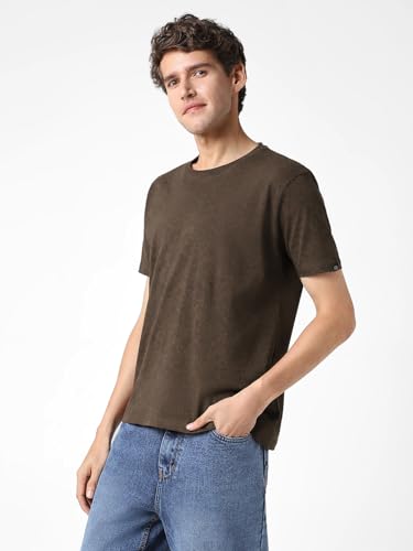 Image of Urbano Fashion Men's Printed Half Sleeve Slim Fit Cotton T-Shirt