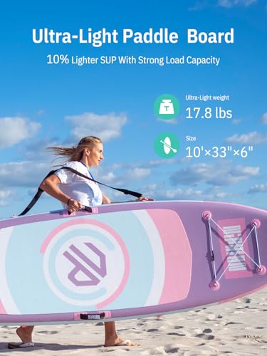 Image of Niphean（Ultra-Light） Inflatable Paddle Board with StabilTrac Fin and Durable SUP Accessories, 10' Stand Up Paddle Boards for Adults & Youth, Versatile Yoga Paddle Board, Gift Ideas