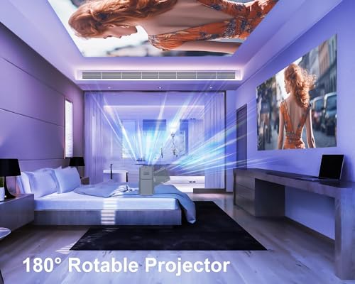 TOPTRO Free Style 1080p Native Resolution Projector 4K Ultra HD Support, 270° Rotatable, 9500L, Android 11 WiFi Bluetooth Inbuilt YouTube Netflix... - Image 6