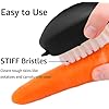 2 Pack Potato Brush, Black Vegetable Scrubber for Root Vegetables, Dual-Bristle Produce Cleaner with Non-Slip Grip, BPA-Free Dishwasher Safe Kitchen Tool