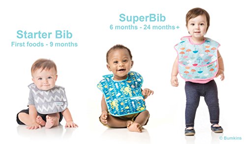 Bumkins DC Comics The Flash SuperBib, Baby Bib, with Cape, Waterproof, Washable, Stain and Odor Resistant, 6-24 Months