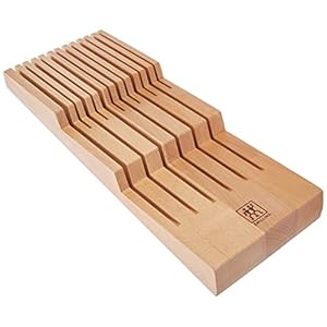 ZWILLING Portacoltelli per cassetti, cassetto per 12 coltelli, 41 x 15,5 x 4,8 cm, legno marrone