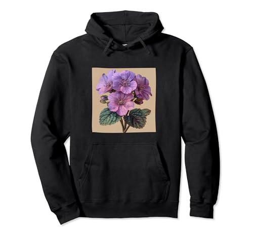 Bergenia Flower Cottagecore Graphic Pullover Hoodie