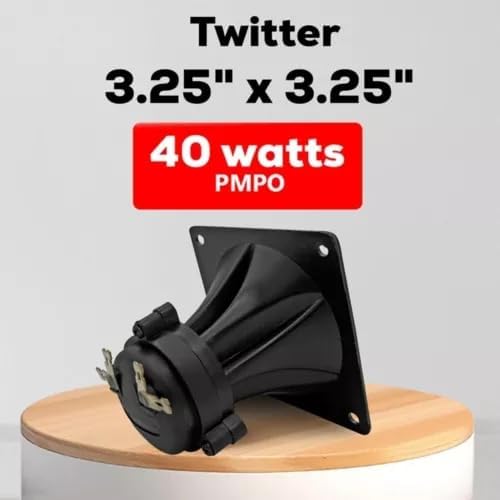 4 Pack 3.25" inch Flush Mount Square Super Horn Tweeter Speakers 3.25" x 3.25" Car Home Audio