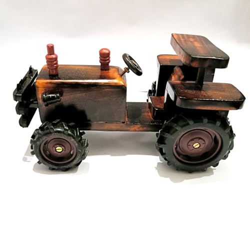 Tractor de madera hecho a mano regalo original para coleccionistas 7