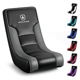GTPLAYER Floor Rocking Gaming Chair – Floor Rolling Game Chairs with Angle Limiter, Gamer Rocker Floor Seat, Compact & Lightweight, Black(Large)