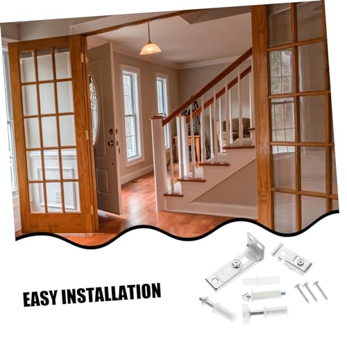 Generic 1 Conjunto De Ferragens Para Porta Deslizante Kit De Ferragens Para Porta De Armário Dobráve