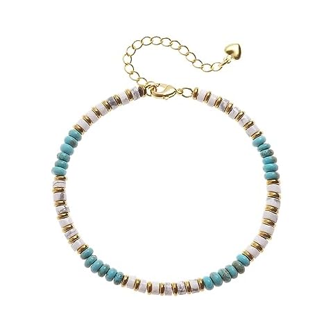 XIJIN Natural Stone Beaded Bracelets for Women Handmade Beach Boho Beads Bracelet Jewelry Gift for Her Cover