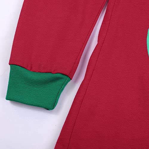 Pijamas para meninos e meninas, conjunto de pijamas de Natal Papai Noel, moda infantil, recém-nascid