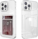 YrissAriiy Compatible with iPhone 15 Pro Case with Card Holder, Clear Card Slot case, Ultra-Thin, Soft, Shockproof, Credit Card Protective Cover