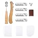 Produktbild BOYUNLE 2 Stück Brot Lahm Scoring Tool mit Holzgriff, Brotbäcker Lame Slashing Tool, Brot Schneidwerkzeug mit 20 Klingen und 3 Kunststoff Teigabstecher, Teig Bäckermesser Rasiermesser für Laibkuchen