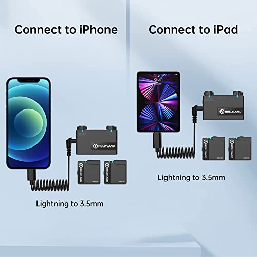 Cabo adaptador de áudio Hollyland TRS macho para fone de ouvido de 3,5 mm para microfone Lavalier se