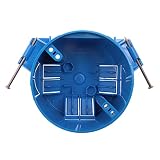 Carlon 4" Ceiling Box, PVC, Round, New Work, with Nails, Blue-No. B520AR-UPC