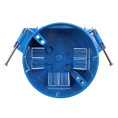 Carlon 4" Ceiling Box, Pvc, Round, New Work, With Nails, Blue-No. B520Ar-Upc #TOP16