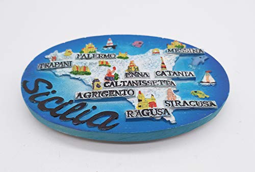 Imán 3D Mapa Sicilia Italia Decorativo miniatura 5