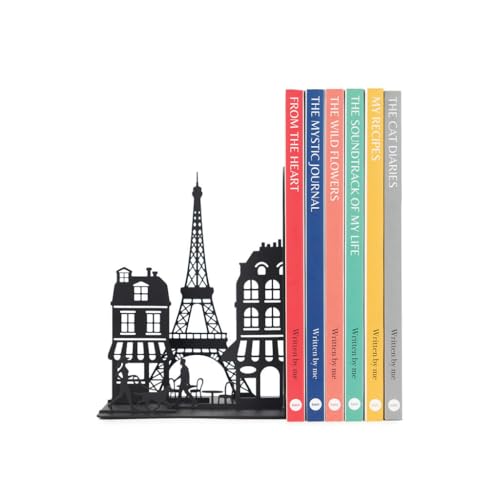 Balvi Serre-Livres Paris Couleur Noir Résistant et antidérapant Métal