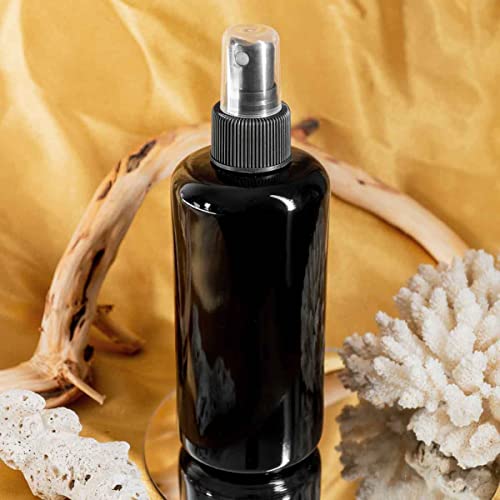 Infinity Jars 200 Ml (6.7 Fl Oz) Black Ultraviolet Glass Fine Mist Spray Bottle #TOP6