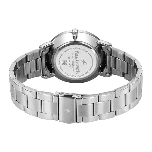 Image of Fastrack Stunners X Quartz Analog with Purple Dial Steel Stainless Steel Strap Watch for Men - 38159SM08