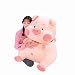 STKASE® Maiale Peluche Piggy Farcito Super Soft Come I Cuscini Giocattoli per Neonati Rosa Fumetto Rosa Giù Cotone Peluche Maiale Giocattolo Cuscino,85cm