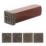 Construction en bois durable : fabriqué en bois résistant, ce tampon offre une texture raffinée et une prise en main confortable, pour une expérience d’utilisation optimale. tampon à cire chinoise, fournitures de scrapbooking