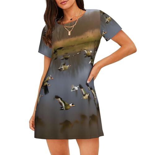 Chemise de nuit canards sauvages pour des nuits d'été fraîches et paisibles