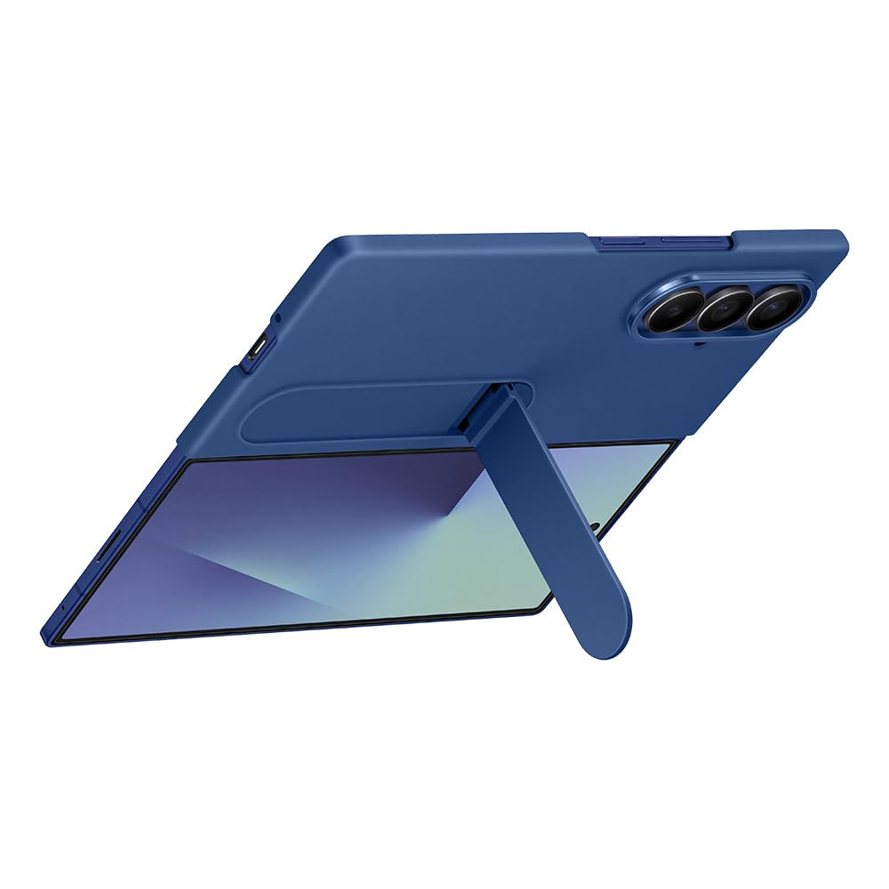 Samsung Funda de Silicona EF-MF966 para Galaxy Z Fold7, Incluye Soporte para los Dedos, Silicona, antigolpes, Fina y Antideslizante, Color Azul