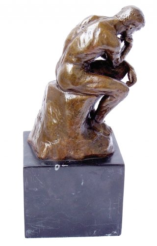 Kunst & Ambiente - Der Denker - Auguste Rodin Skulptur in Bronze - Bronzefigur - Statue - Bronzeplastik - Paris - Wohndeko Figur - Geschenk