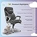 Serta Bryce Executive Office Chair, Ergonomic Computer DeskChairs with Patented AIR Lumbar Support, Comfy Body Pillows, Height Adjustable, Swivel Base with Wheels, Bonded Leather, Gray