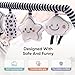 TinlyFinly Baby Bouncer Toy Bar Soft with 4 Hanging Sensory Toys Attachment, Compatible with Baby Bjorn Bouncer, with Mirror, Rattle, Crinkle Sound for Babies All Ages (Black and White Shapes)