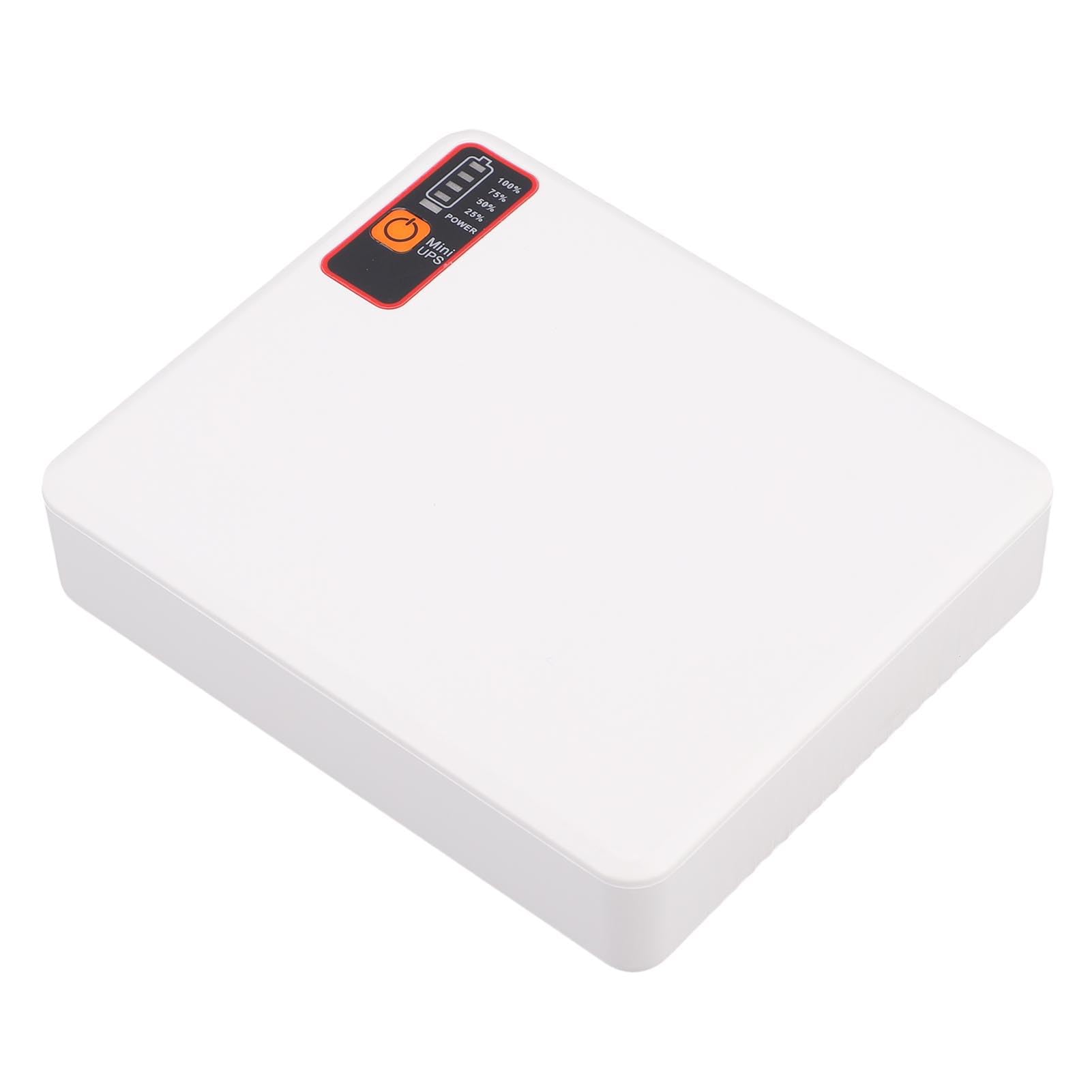 Topiky Mini DC UPS Fuente de Alimentación Ininterrumpida, 15600 MAh Respaldo de Batería Mini UPS de Reserva, Respaldo de Batería de y Protector contra Sobretensiones, Fuente de Alimentación de de