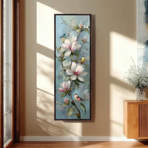 Botanique impression champêtre de magnolia pour une décoration murale raffinée