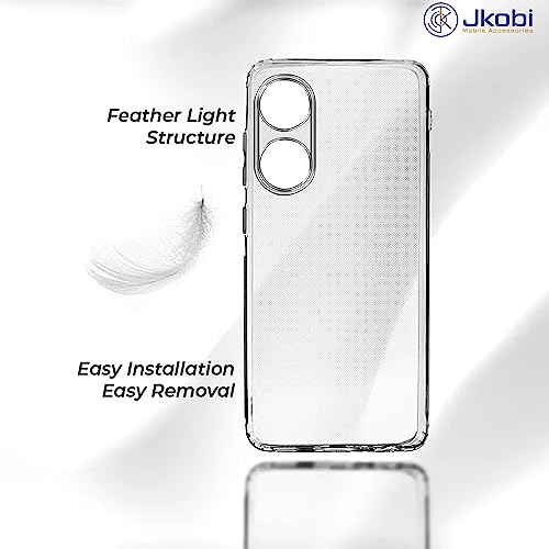 Image of Jkobi Back Cover for Oppo F23 5G (Silicone Clear Shockproof Case with Camera Protection | Soft and Flexible | Transparent)