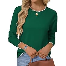 Womens 2025 Fall Crewneck Sweater Casual Long Sleeve Ribbed Knit Pullover Sweaters Going Out Cute Tops