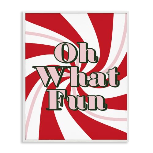 Festive Typography Peppermint Pattern, 24 x 30 Inch Framed Giclée Print