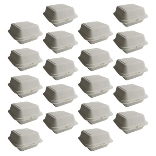 Swoomey Microwave Burger Boxes 25pcs Biodegradable Bagasse