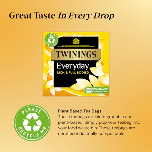 Twinings Everyday Black Tea Classic Blend, Rich & Well Rounded Large Pack, 120 Biodegradable Tea Bags