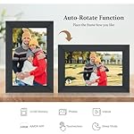 AEEZO 10.1 Inch WiFi Digital Picture Frame, IPS Touch Screen Smart Cloud Photo Frame with 32GB Storage, Easy Setup to Share Photos or Videos via AiMOR APP, Auto-Rotate, Wall Mountable (Black) - Image 3