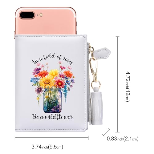 Personalized Flower Theme Wallets for Women,Birthday Gift, Thanksgiving Gift for Parent and Grandparent for Son Daughter, Teacher's Day Gift for Teacher 1220s2