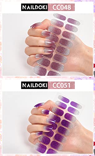 NAILDOKI Nagelfolie, Nagelsticker Nagelkunst Sticker Nail art Selbstklebend, Maniküre Sticker Schöne Mode DIY Dekoration