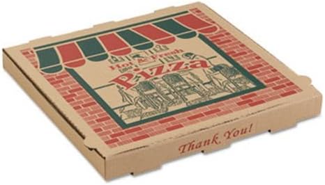 Arvco Corrugated Pizza Boxes, Kraft, 18 x 18-50 Boxes/Carton (3 Cartons)