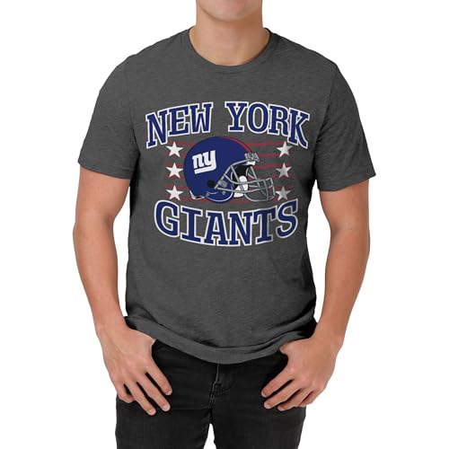 FOCO New York Giants NFL Mens Gridiron Glory T-Shirt - Dark Heather Grey - S